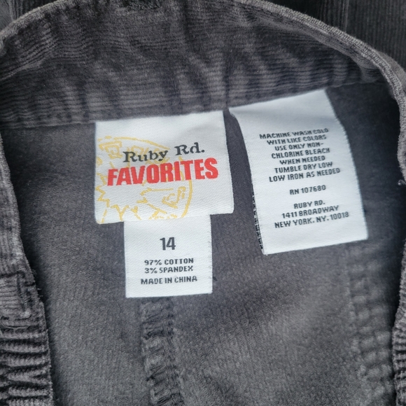 Ruby Rd Classic Elastic Side Corduroy Jeans - Size 14 (Great Condition) - Picture 9 of 9